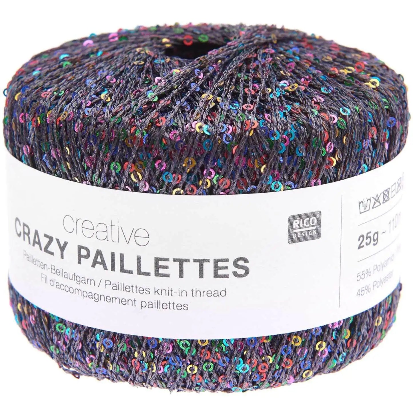 002 Anthrazit - Crazy Paillettes (Rico Design)