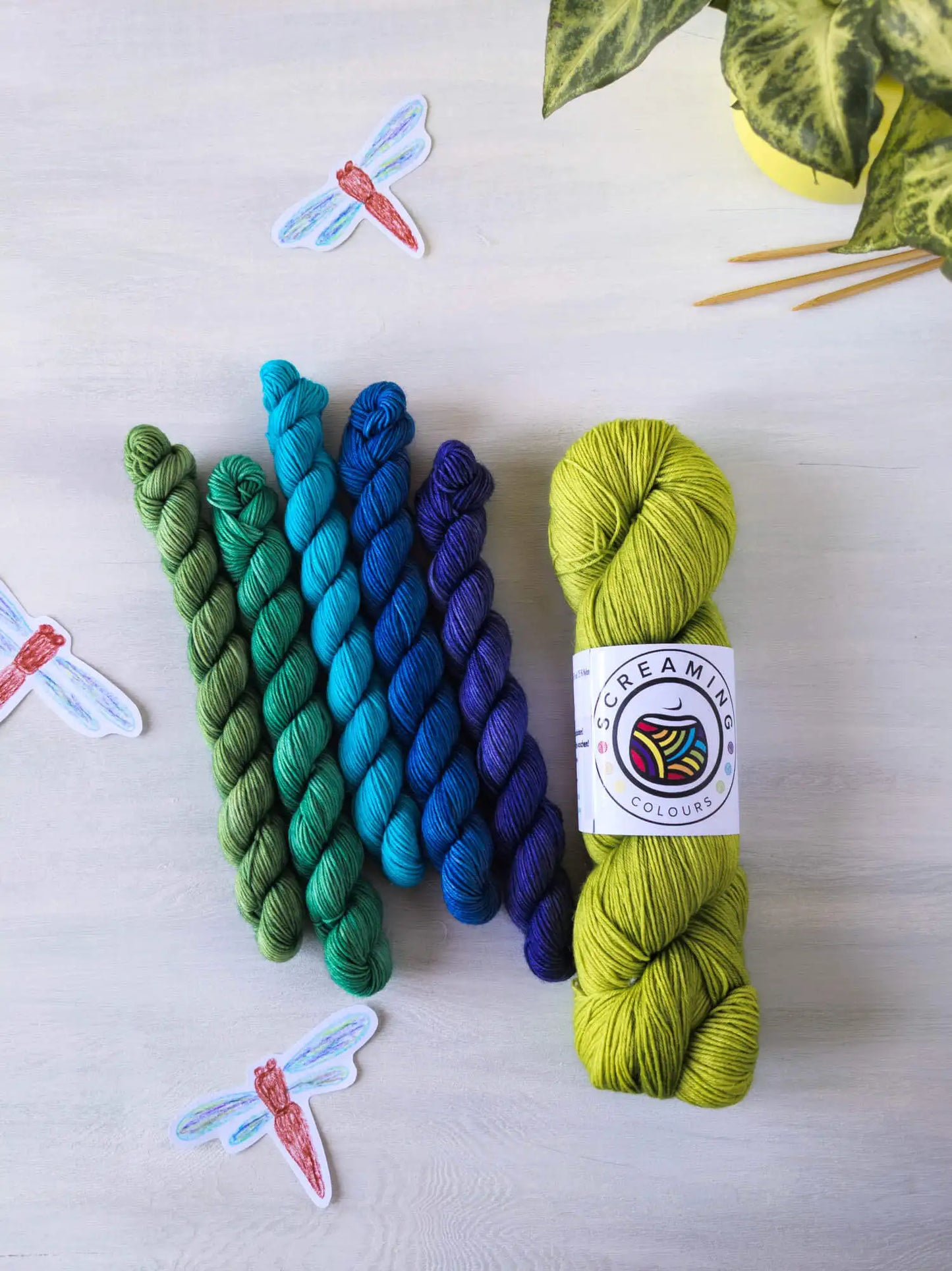 Elfenpfad - Tuch-Set Libelle Blue Socks