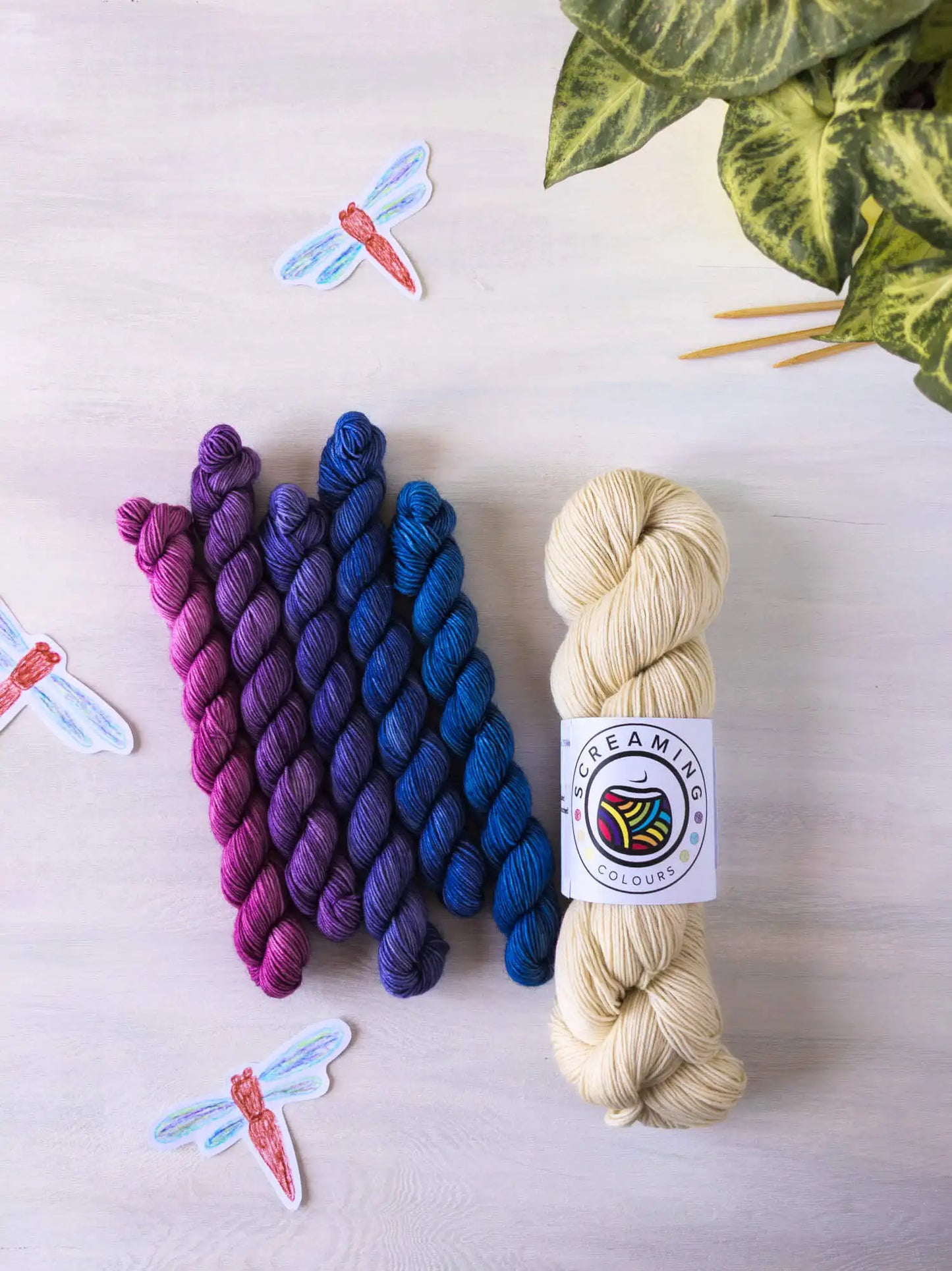 Flügelschimmer - Tuch-Set Libelle Blue Socks