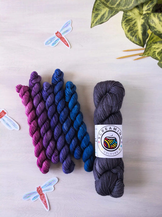 Dreamer - Scarf Set Dragonfly Blue Socks