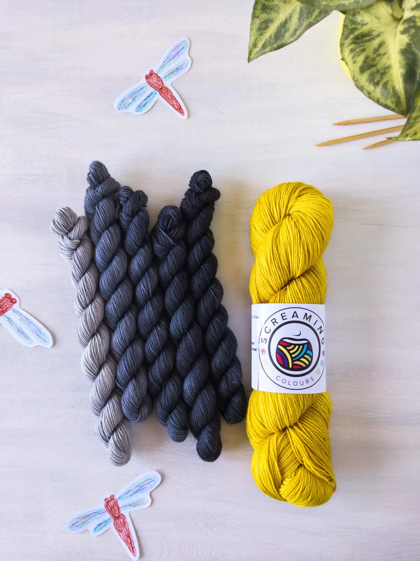 Schattenlicht - Tuch-Set Libelle Blue Socks (BFL/Nylon)