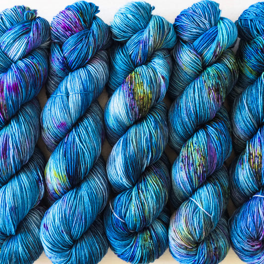 Rain Dance - Blue Socks (BFL/Nylon)