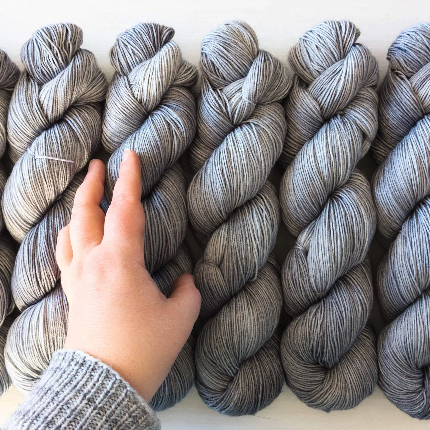 Silbergrau - Blue Socks (BFL/Nylon)