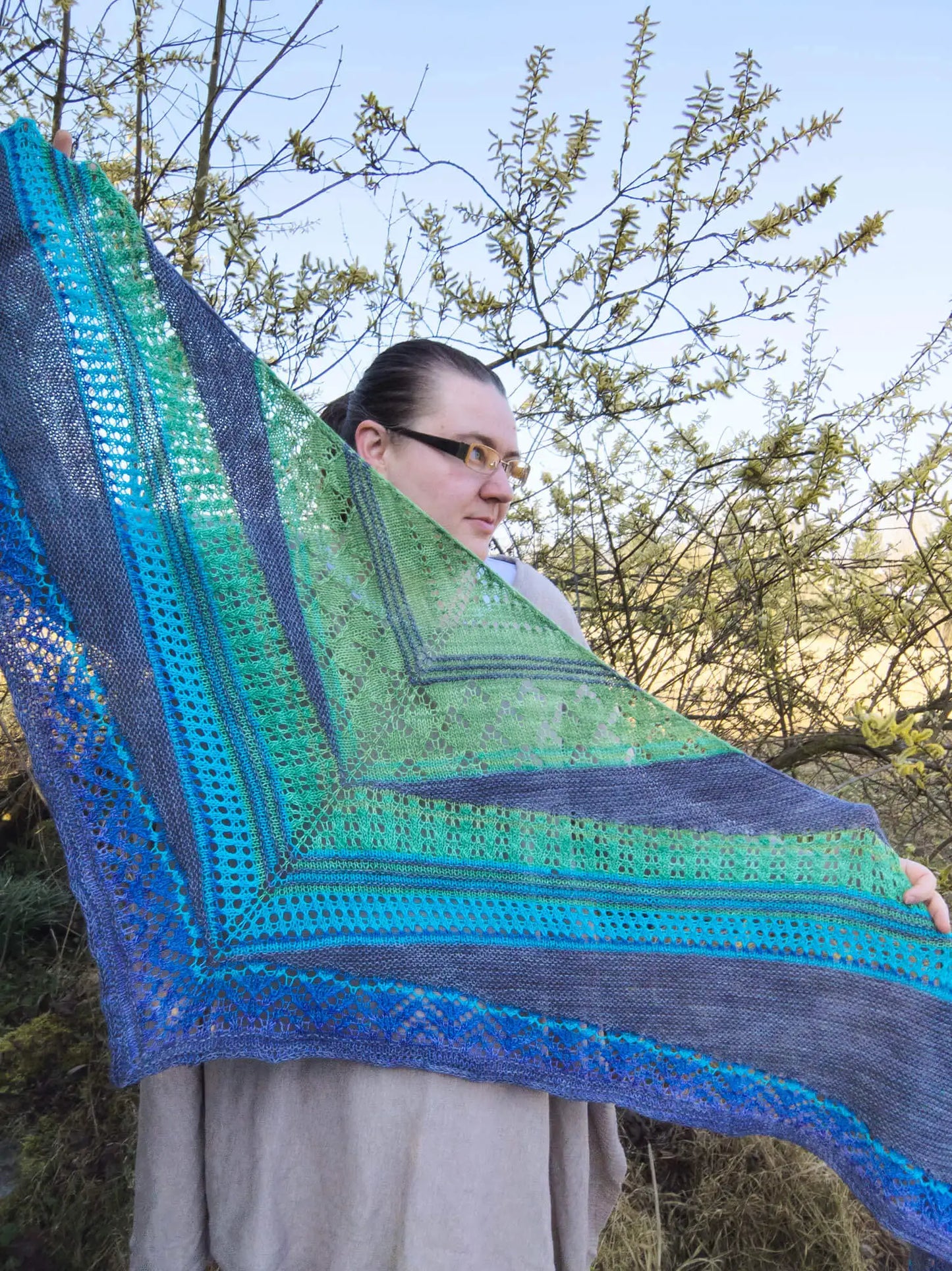 Strickanleitung Tuch Libelle