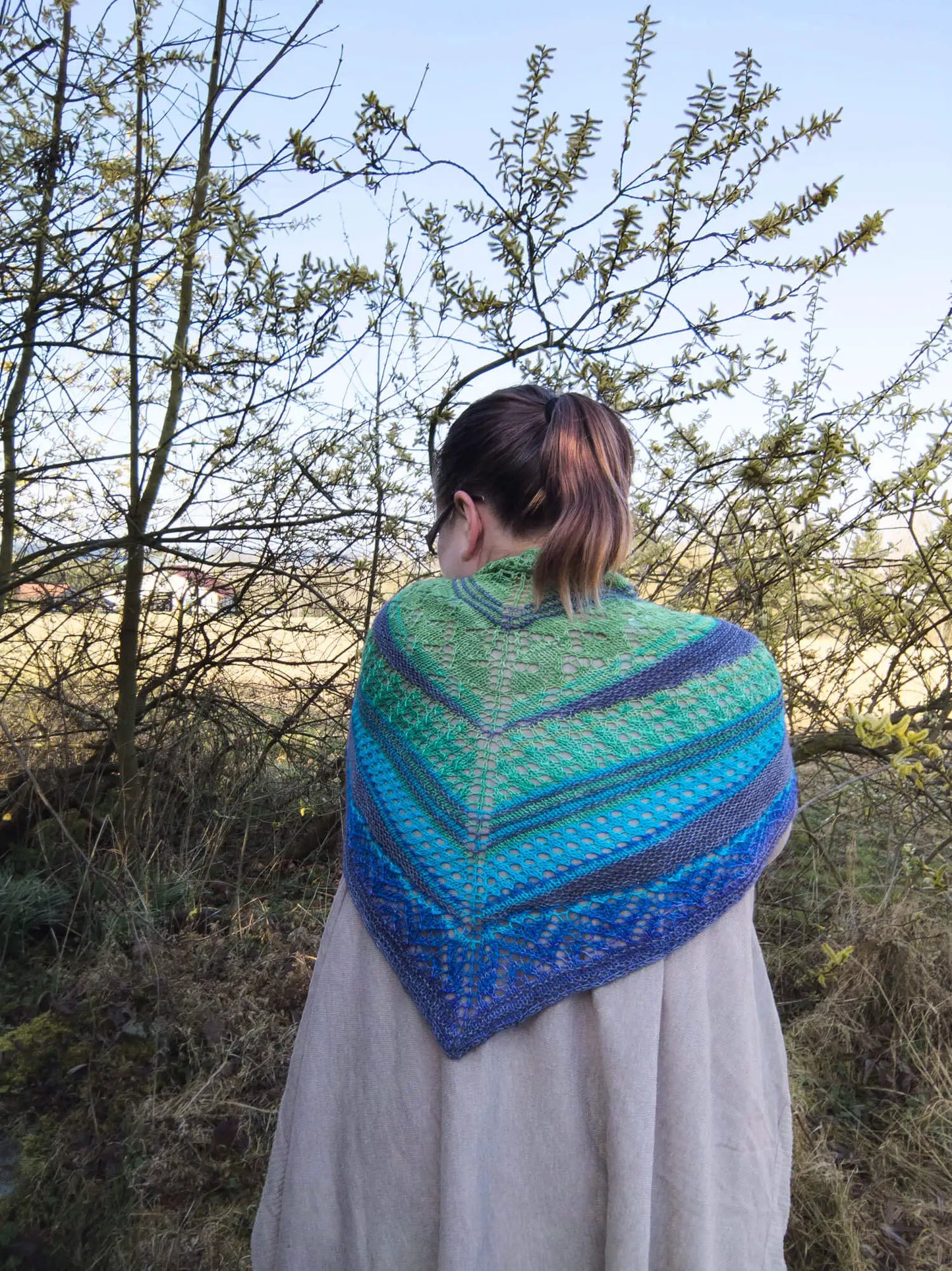 Strickanleitung Tuch Libelle