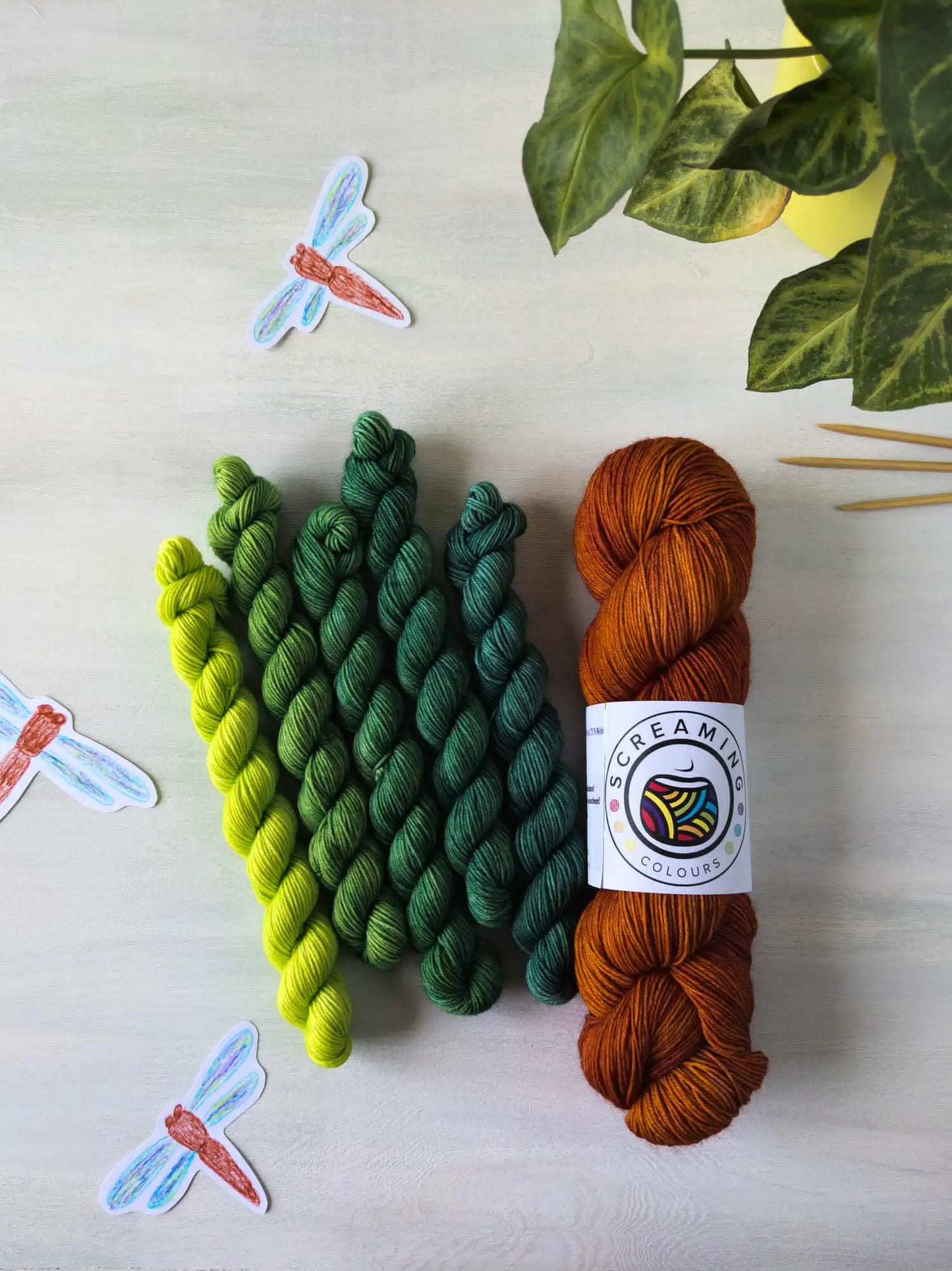 Forest Path - Shawl Set Dragonfly Blue Socks