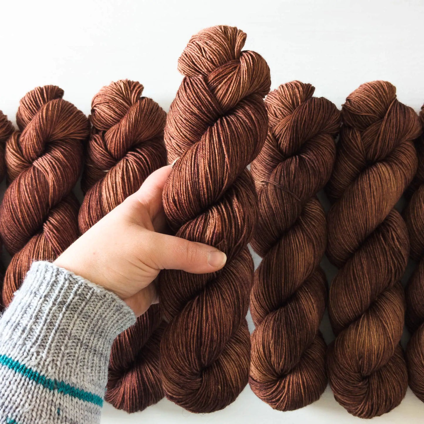 Chestnut - Blue Socks (BFL/Nylon)