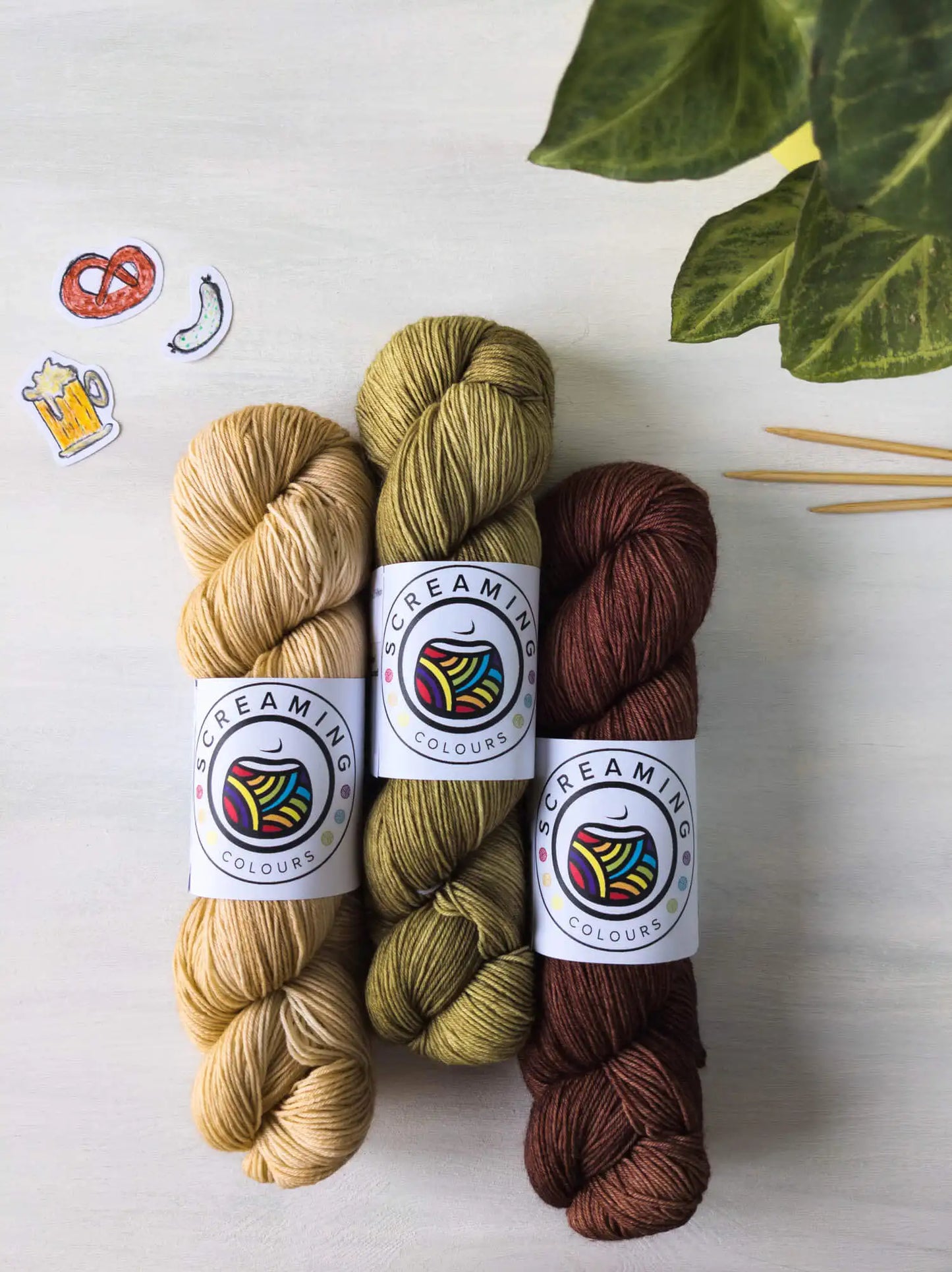 Wollvesper - Tuch-Set Weißwurstfrühstück Blue Socks