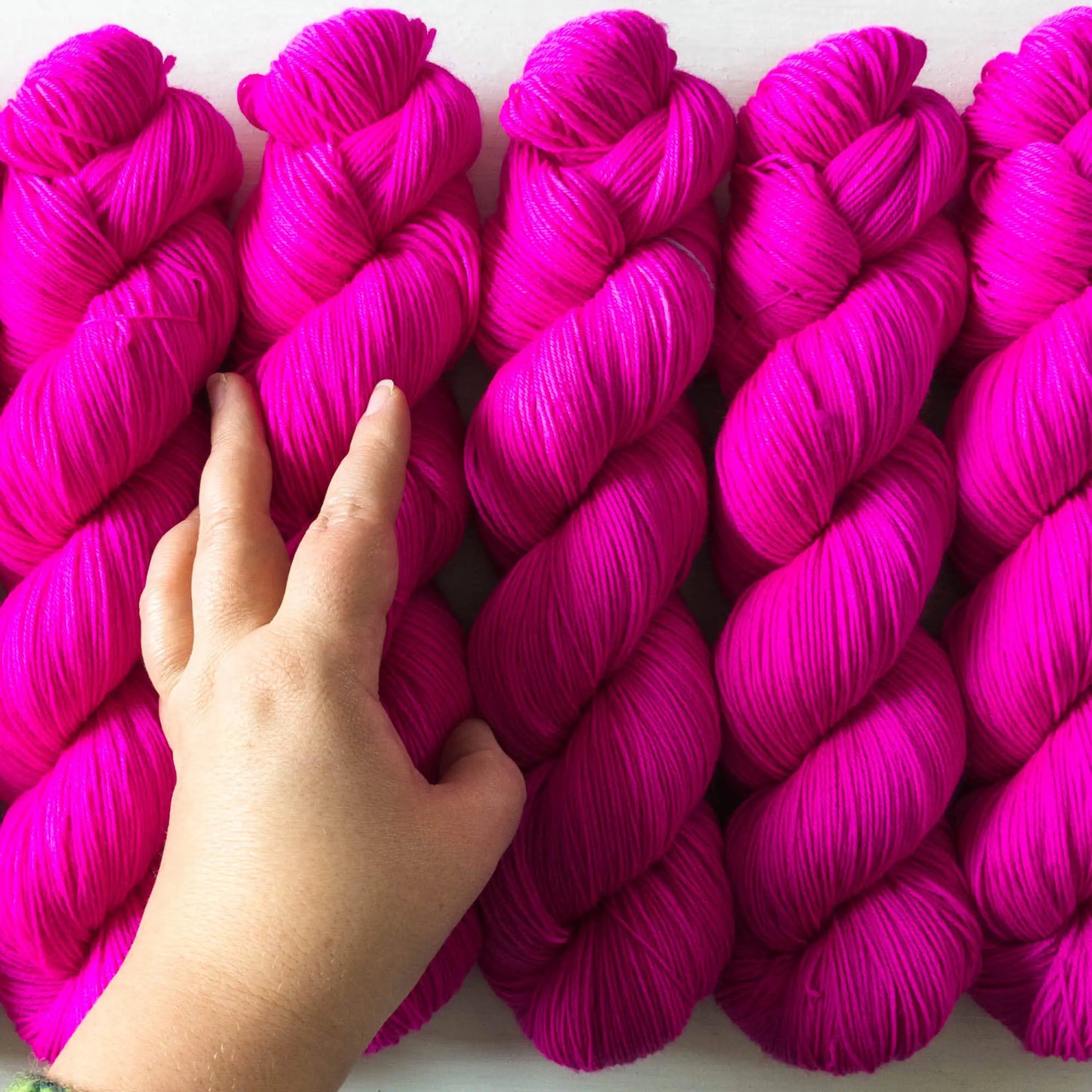 Pink Marker - Blue Socks (BFL/Nylon)