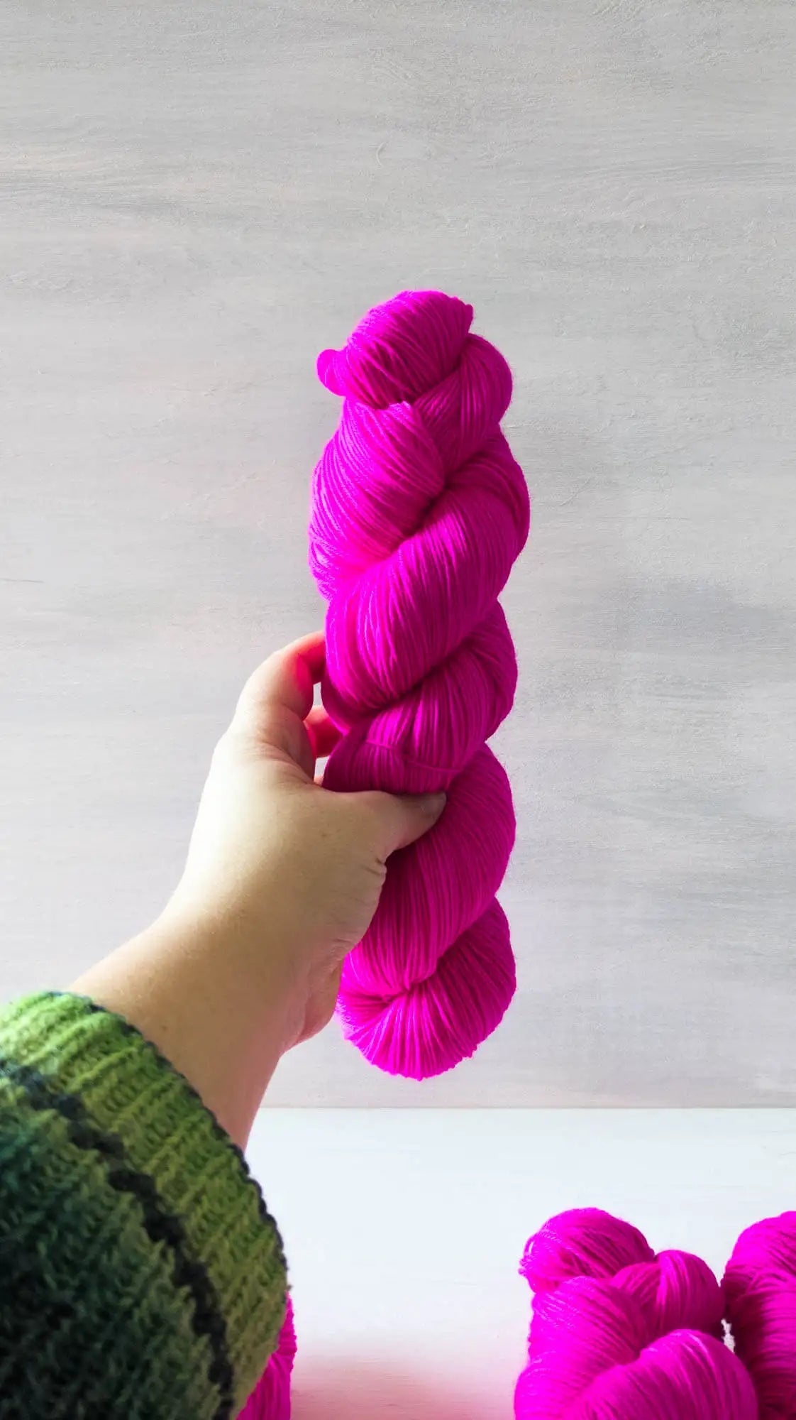 Pink Marker - Blue Socks (BFL/Nylon)