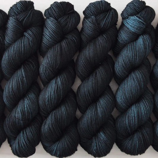 Black - Blue Socks (BFL/Nylon)