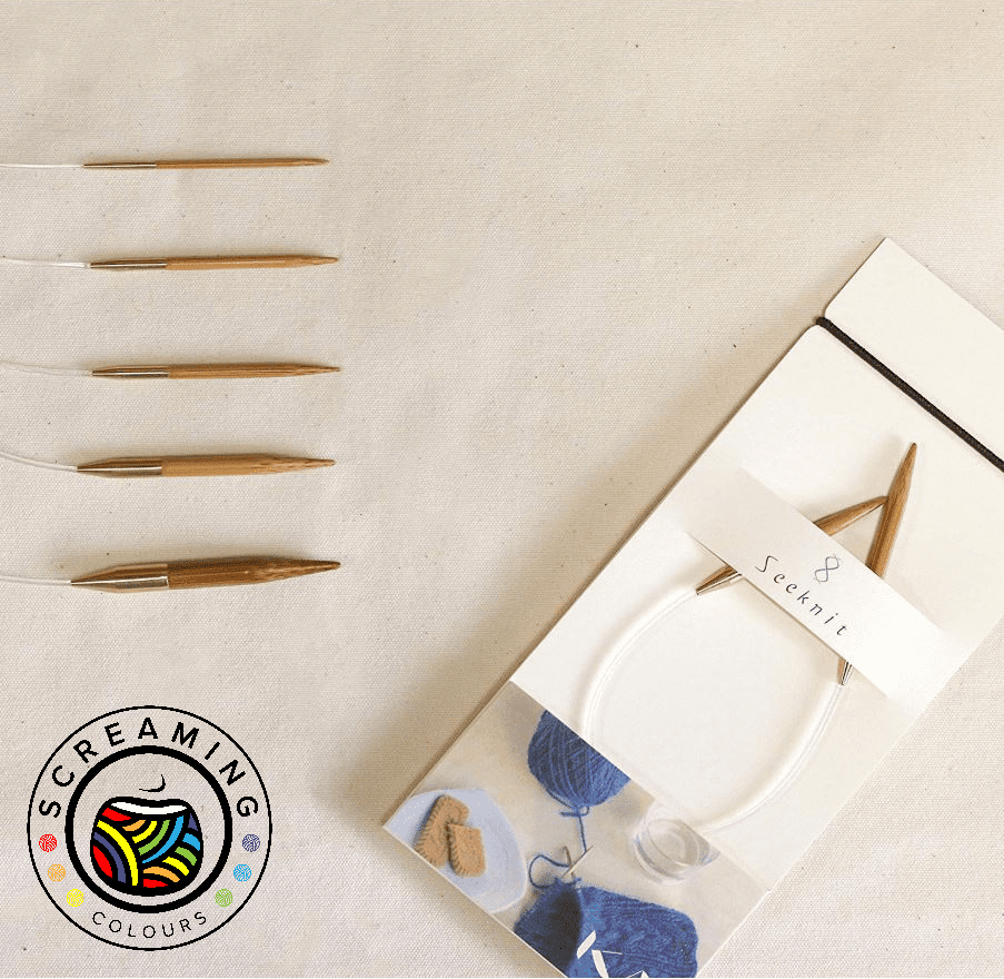 Seeknit Asymmetrical Circular Knitting Needle Bamboo 23 cm