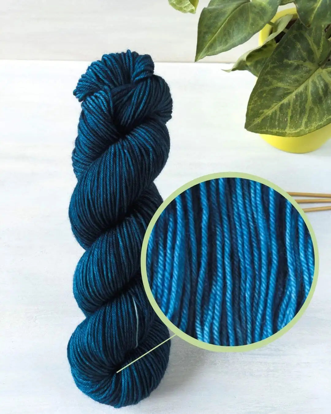 Blue DK - 100% BFL-Wolle handgefärbt