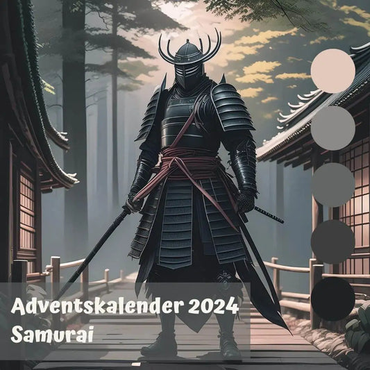 Samurai - handgefärbter Sockenwolle-Adventskalender 2024