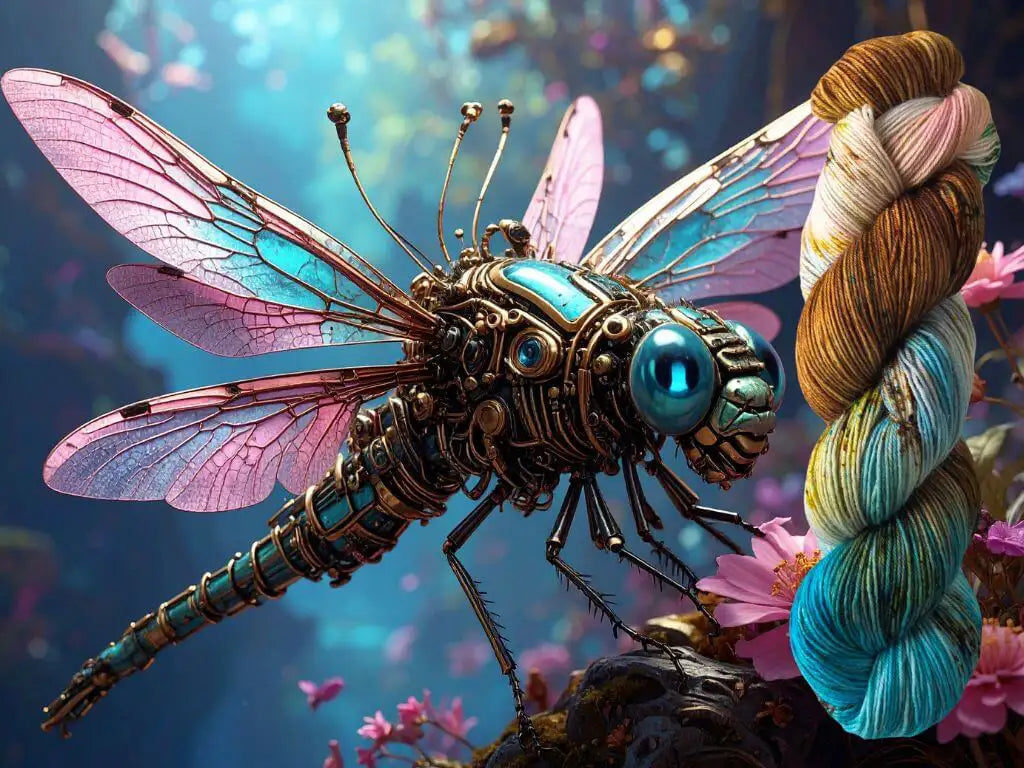 Steampunk-Libelle - Monatsfärbung April 2026 *Dye to order