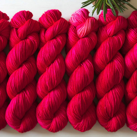 Jelly Red - Blue Socks (BFL/Nylon) *Dye to order