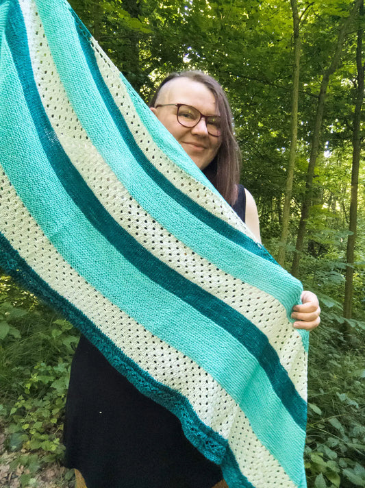 Strickanleitung Tuch Weißwurstfrühstück