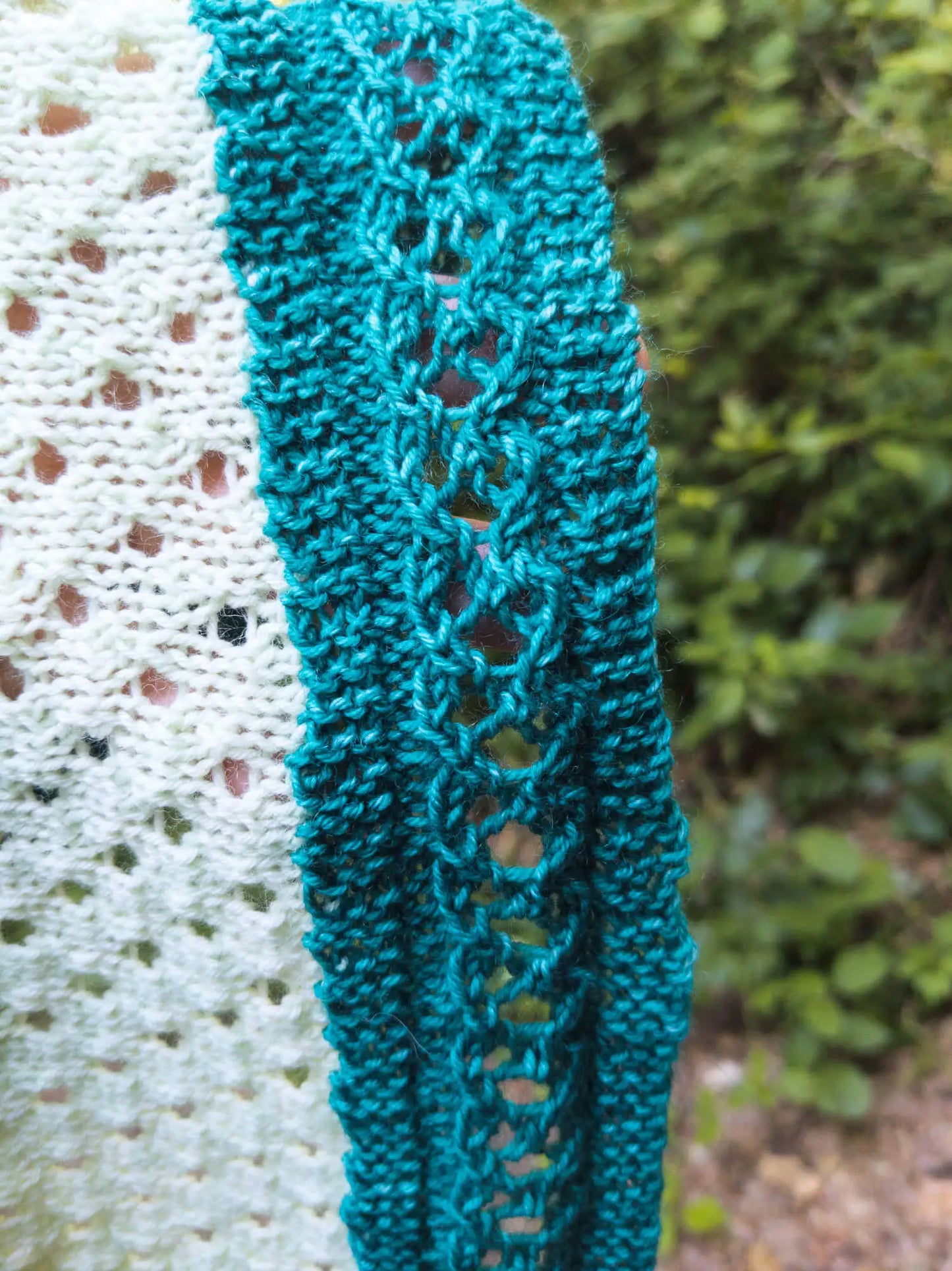Knitting pattern shawl Weißwurstfrühstück