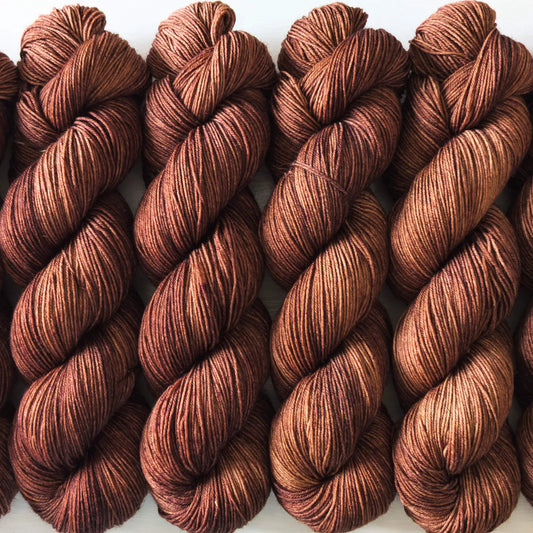 Chestnut - Blue Socks (BFL/Nylon) *Dye to order