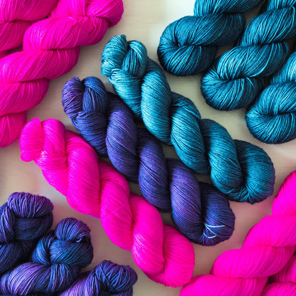 Neonschatten - Blue Socks Trio *Dye to order