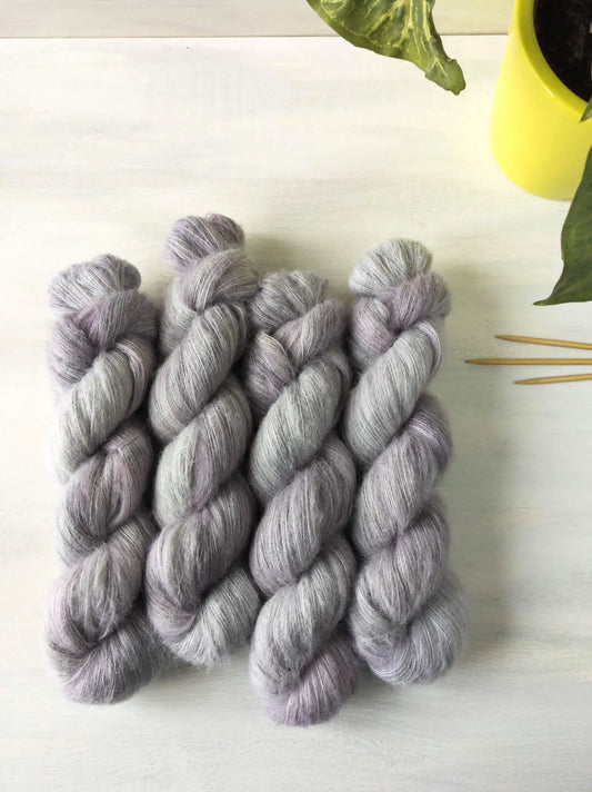 Silbergrau - Cloud (Alpaka/Seide)