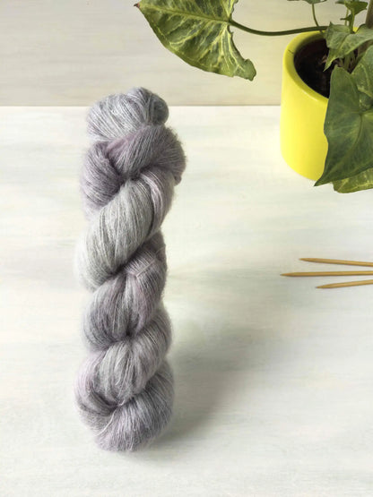 Silbergrau - Cloud (Alpaka/Seide)