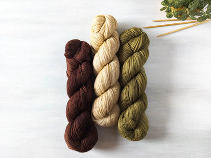 Savannenbaum - Blue Socks Trio *Dye to order