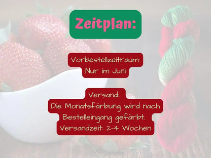 Erdbeere - Monatsfärbung Juni 2026 *Dye to order