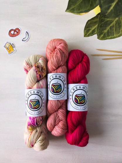 Jellyglow - Tuch-Set Weißwurstfrühstück Blue Socks *Dye to order
