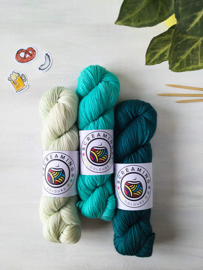 Schwimmpaket - Tuch-Set Weißwurstfrühstück Blue Socks *Dye to order