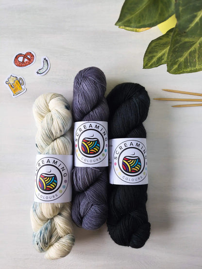 Tintenbecher - Tuch-Set Weißwurstfrühstück Blue Socks *Dye to order