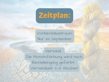 Krafla Vulkan - Monatsfärbung September 2026 *Dye to order