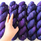 Pink Shadow - Blue Socks (BFL/Nylon)