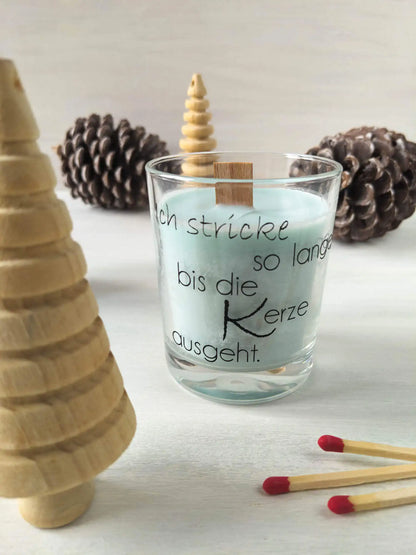 Cool - Stricken, bis Kerze ausgeht - Wachsglas mit Sonnenblumenwachs und Holzdocht