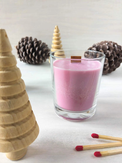 Rosé Champagne - Wachsglas mit Sonnenblumenwachs und Holzdocht